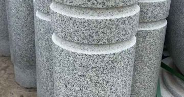 驻马店 芝麻白花岗岩挡车柱、隔离柱多少钱