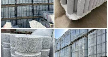 驻马店 芝麻白花岗岩挡车柱、隔离柱多少钱