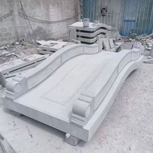 驻马店 芝麻灰花岗岩园林景观 小石桥