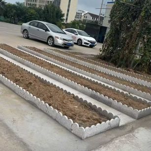 驻马店 花边石、花围石、花园石安装效果