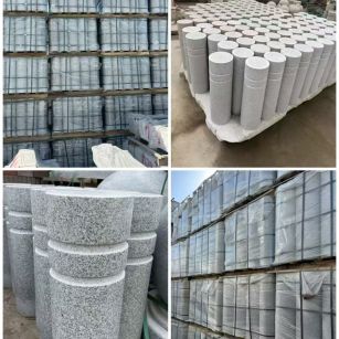 驻马店 芝麻白花岗岩挡车柱、隔离柱多少钱