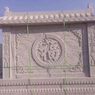 驻马店 芝麻白花岗岩屏风，照壁，影壁