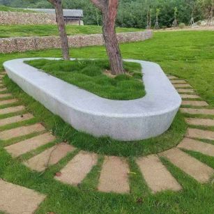 驻马店 芝麻白光面整石坐凳