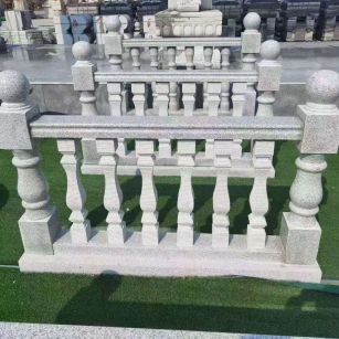 驻马店 别墅石材栏杆特写