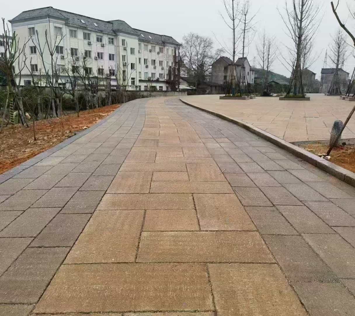 驻马店仿古石铺装效果
