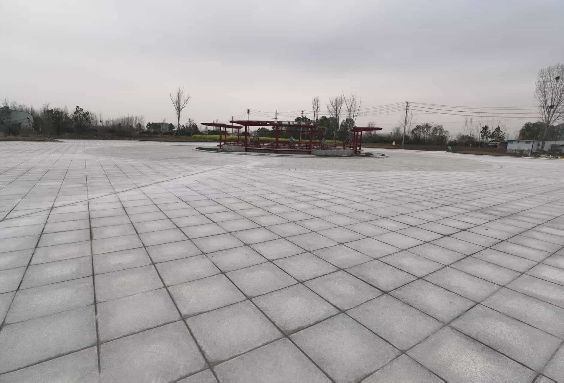 驻马店 芝麻白火烧面-公园广场地铺效果