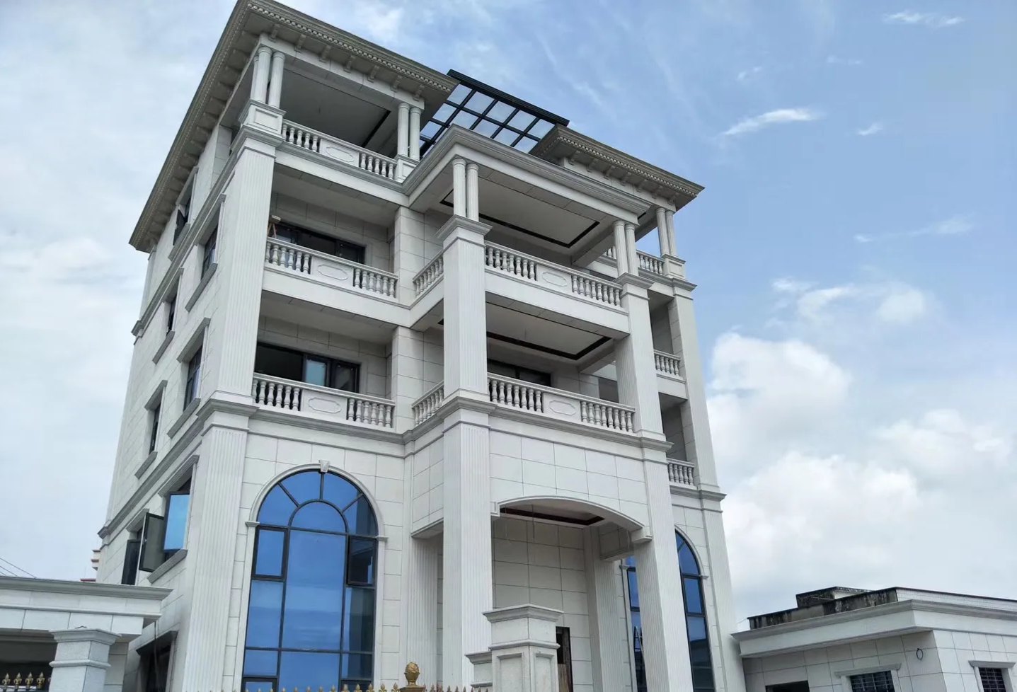 驻马店芝麻白别墅干挂效果展示